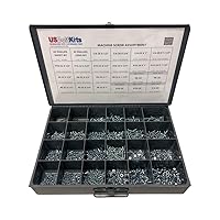 Vista 6 de El kit surtido de tornillos de máquina incluye puntas Phillips, 2,410 piezas Phillips Pan Head