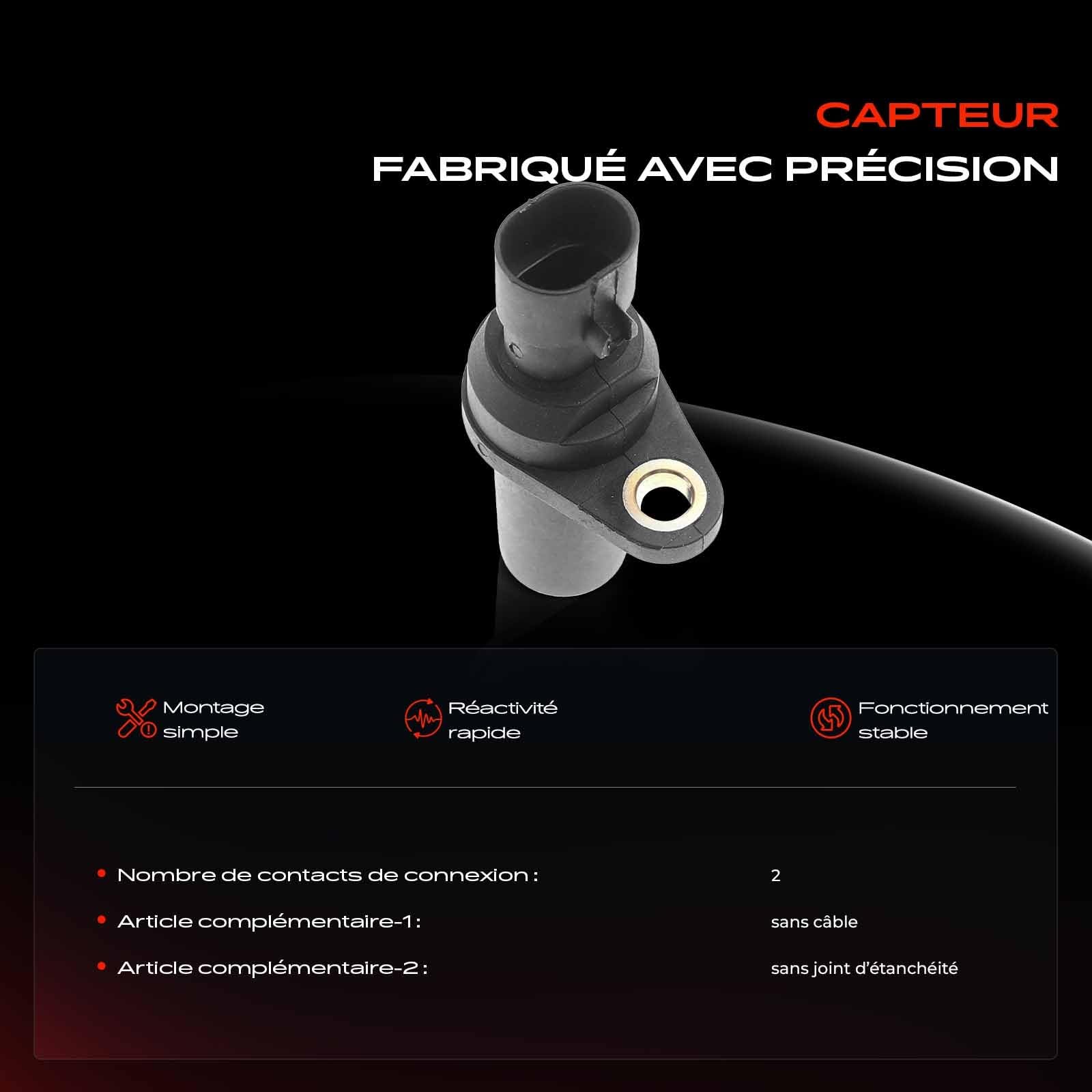 Frankberg Générateur d'impulsions du capteur de position du vilebrequin | Compatible avec: Idée 350,Doblo Box/MPV 223,Punto Box/Hatchback 199,312,Ligne 110 323,Doblo MPV 119 223,Fiorino MPV 225