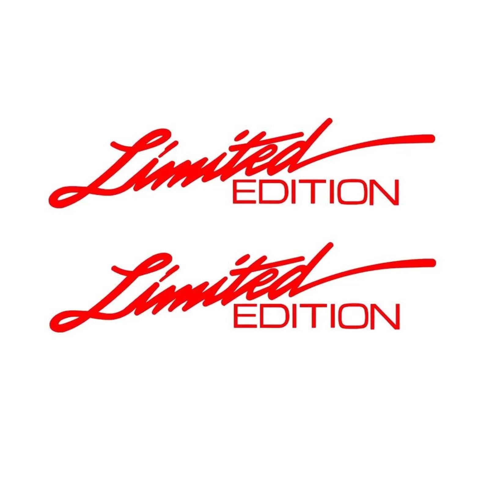 Decoration 2PCS Limited Edition Glow Stickers Waterproof Decal Reflective(Red)