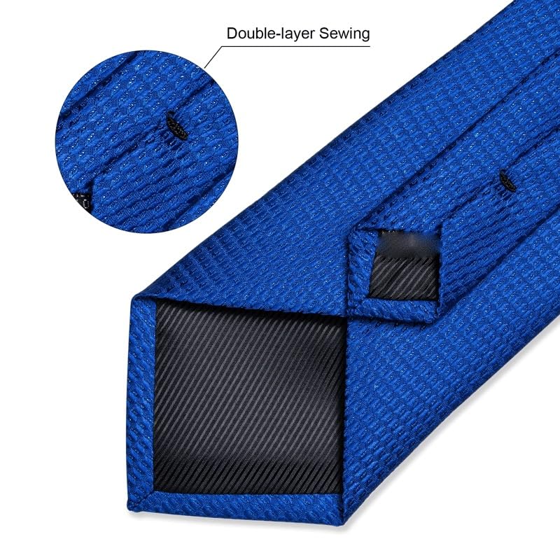 Set de corbatas para hombre con pañuelo y gemelos miniatura 4