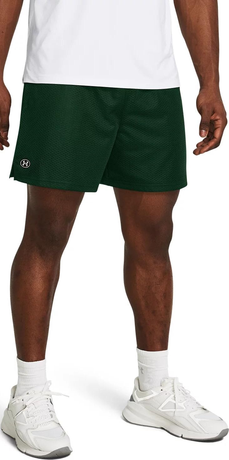 Under Armour - Mens Essential Mesh Shorts, Color Forest Green (301), Size: X-Large - Image 2