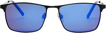Dockers Men's Cecil Sunglasses Rectangle, Black, 55mm