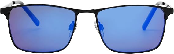 Dockers Men's Cecil Sunglasses Rectangle, Black, 55mm