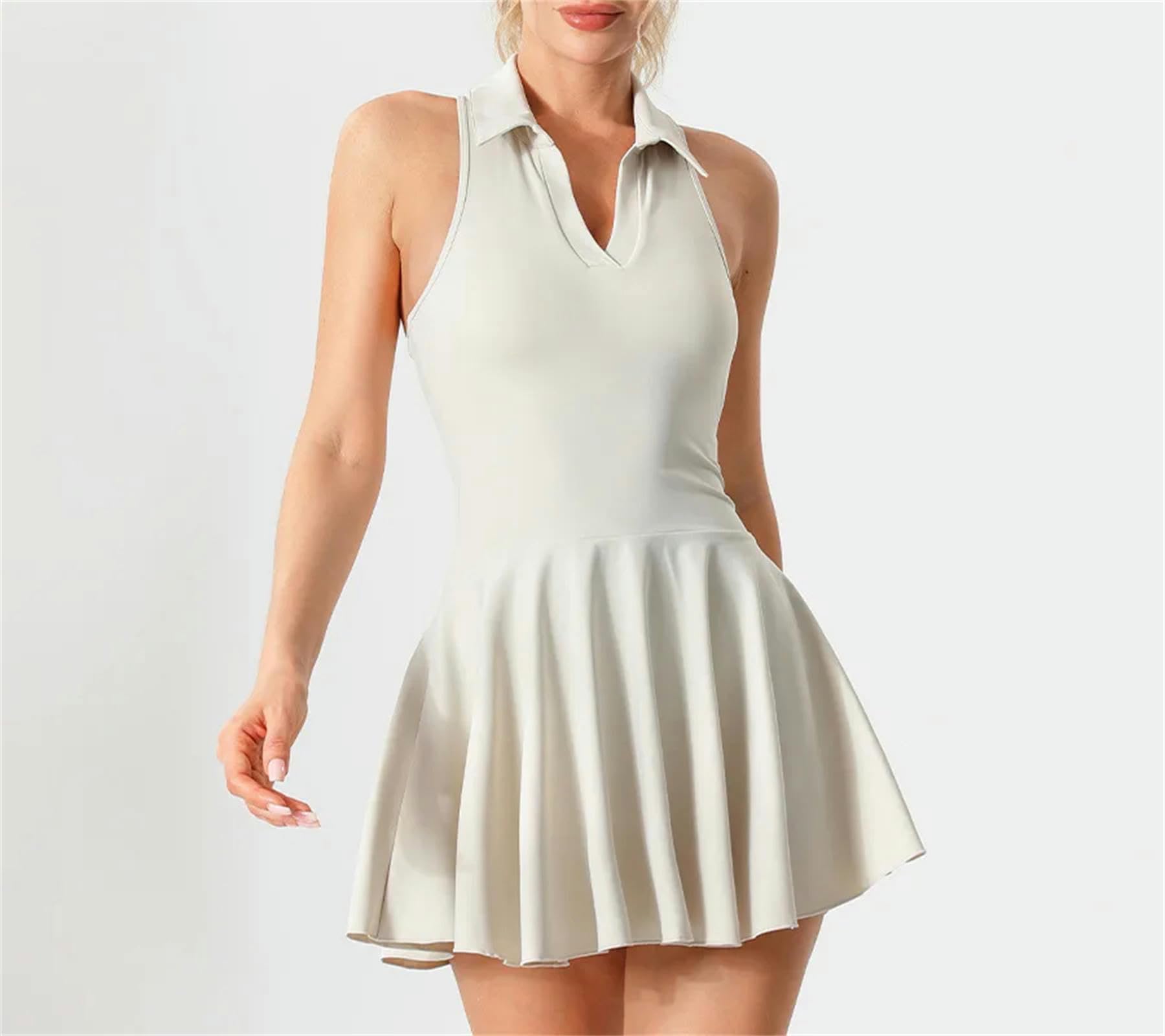 Jupe de Tennis Jupe De Tennis Femme Robe De Jupe De Golf avec Poches
