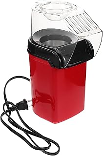 Electric Hot Air Popcorn Maker Machine 110V US Plug Compact Oil-Free Popcorn with Butter Melting Feature for Home Kitchen and Party Use