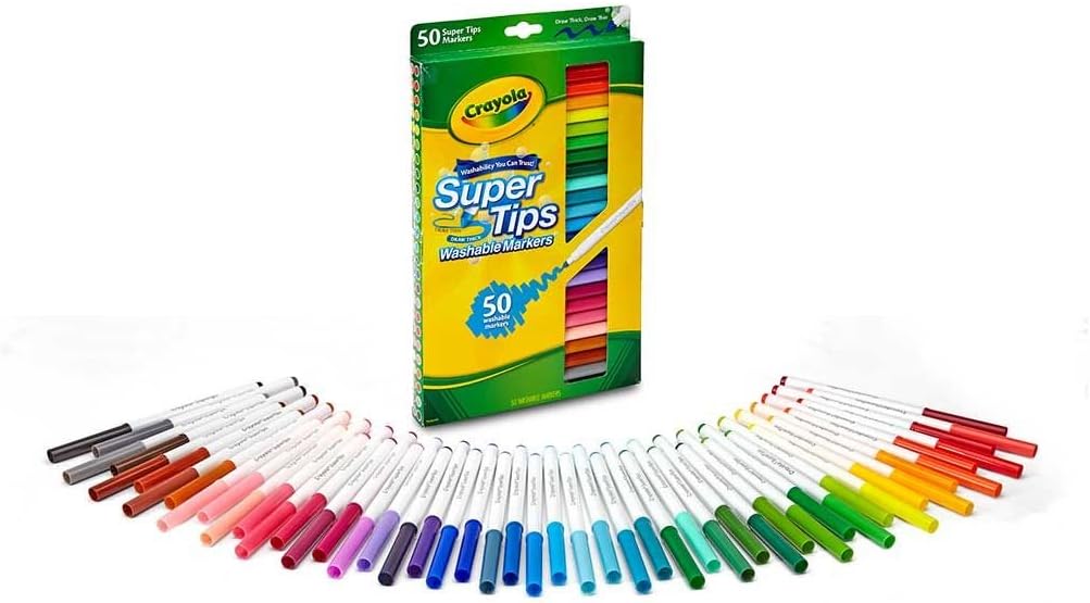 Crayola Super Tips Washable Markers-50/Pkg - Styles May Vary