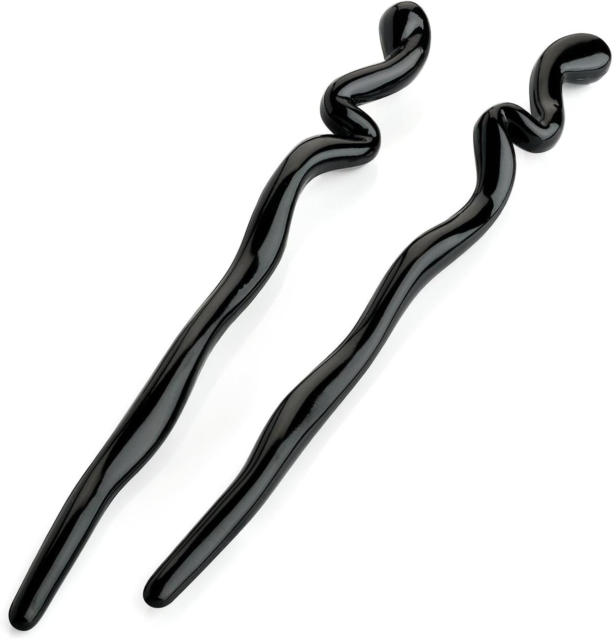 Black Wavy Hair Pins Chopsticks Hair Sticks Hair Accessories Bun Holder