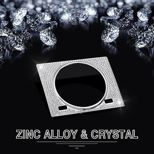 Miniatura 5 de 1797 Bling Car Accessories for Lexus RX 2016-2022 350 450h Hybrid Interior Clock Frame Cover Sticker Trim Cristales Metal Plata