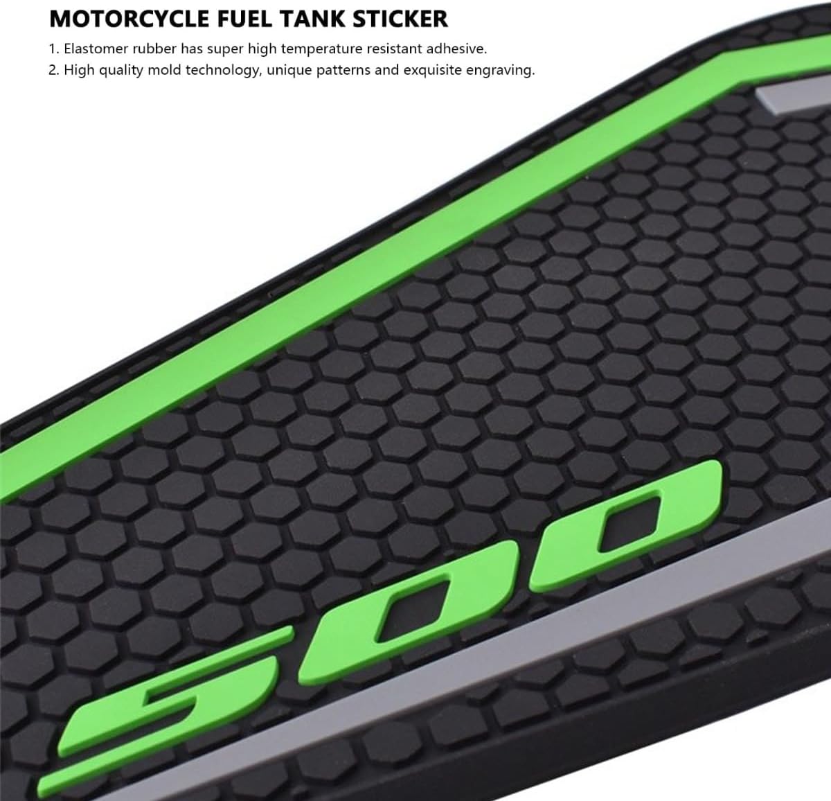 Compatible for Ninia 500 Z500 Ninia500 SE 2024 2025 Motorcycle Tank Pad Kit Side Knee Guard Sticker Fuel Tank Protector. (Green)