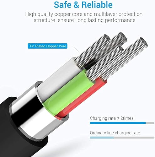 Miniatura 4 de Cable Lightning con certificación MFi, cargador para iPhone, paquete de 3 cables de carga Lightning a USB A de 3 pies compatible con iPhone 14, 13,