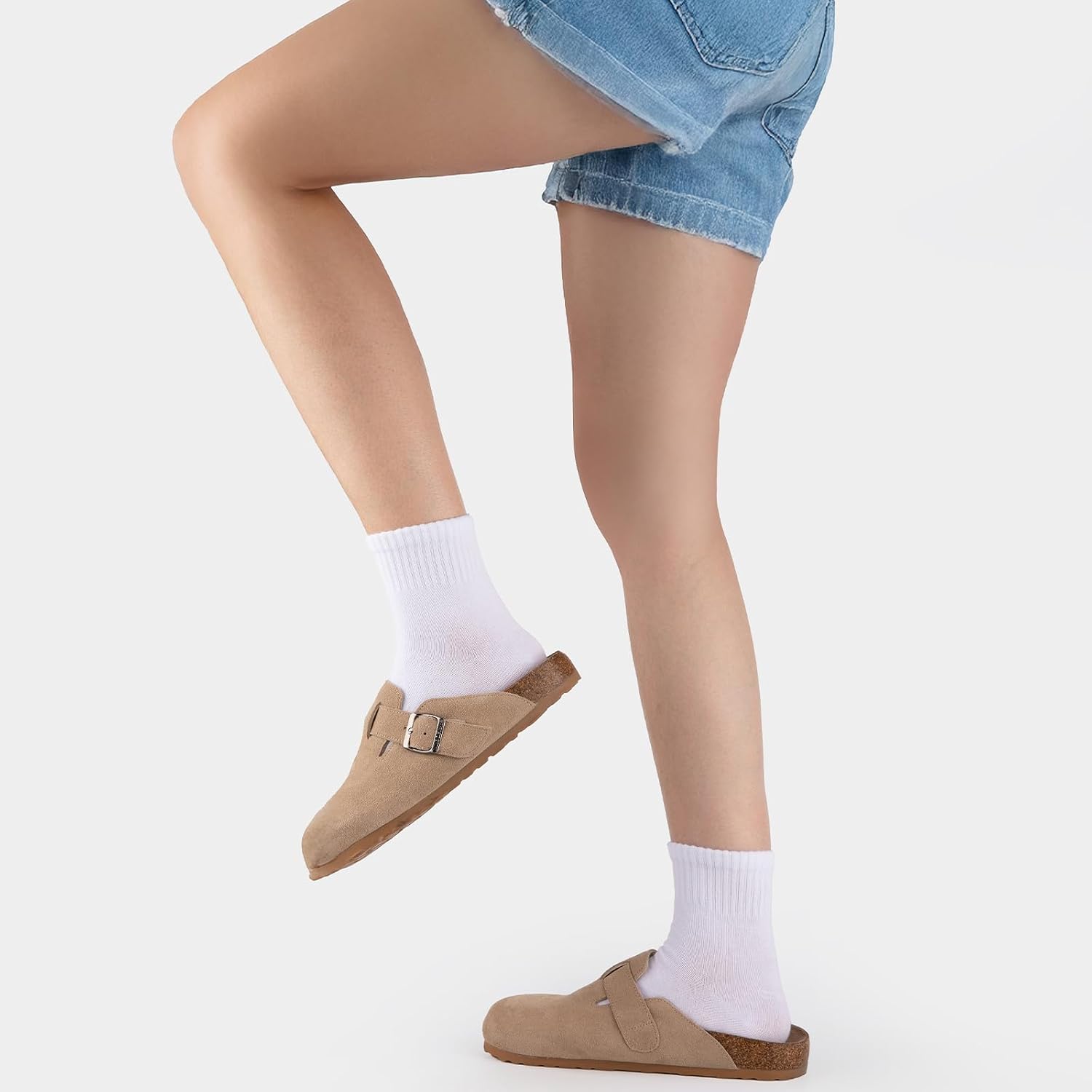 Heatuff Womens Ankle Quarter Socks Cotton Striped Athletic Casual Mini Crew Socks for Women (5 Pairs)