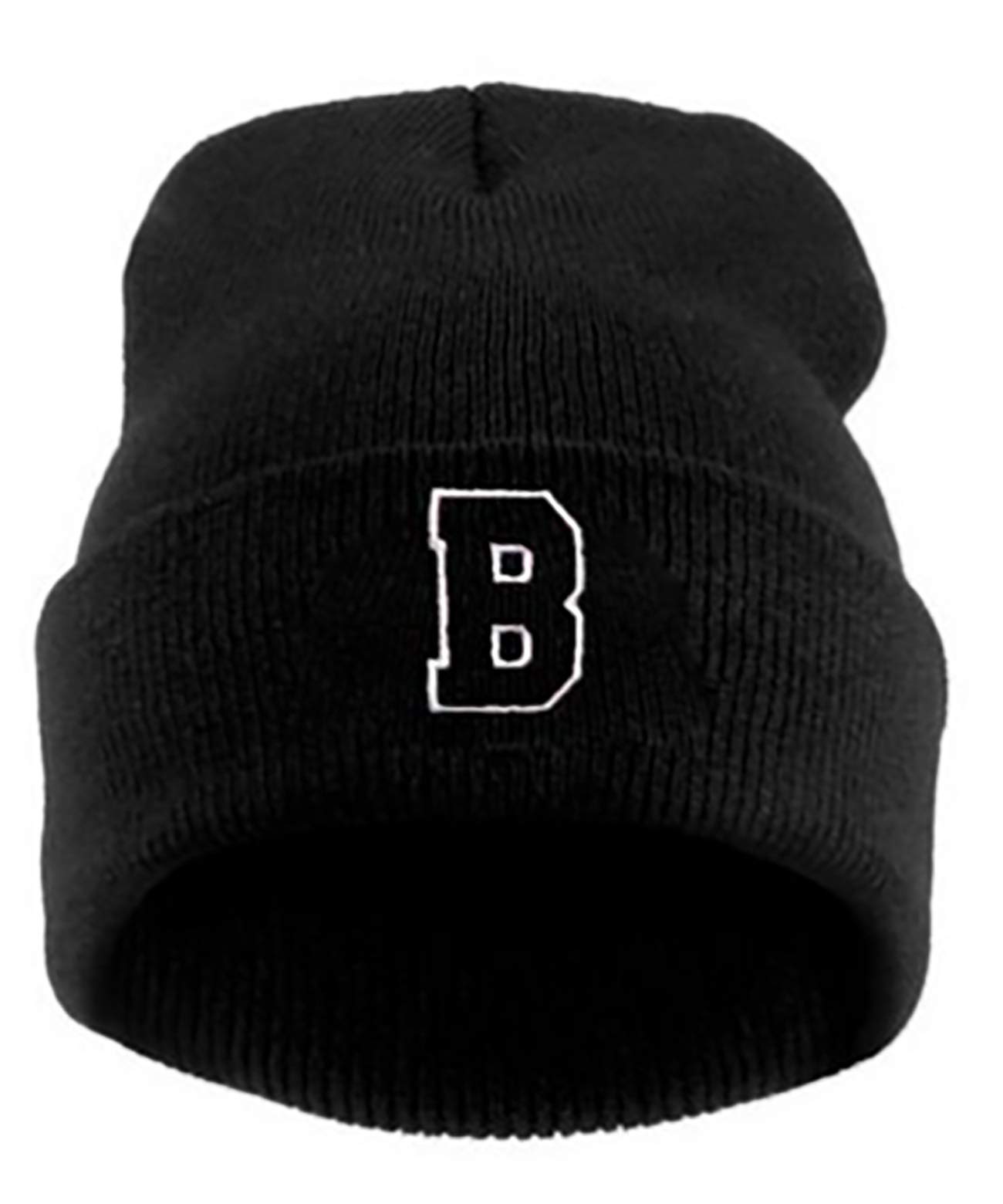MFAZ Morefaz Ltd Kids Winter Beanie Hat Boy Girl Cap Worm Hats Children School Youth Sport Alphabet A-Z (B)
