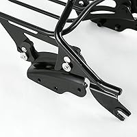 Vista 3 de TCMT Respaldo desmontable para pasajero con alerón de aire para 2 personas, portaequipajes con kit de accesorios de acoplamiento de 4 puntos