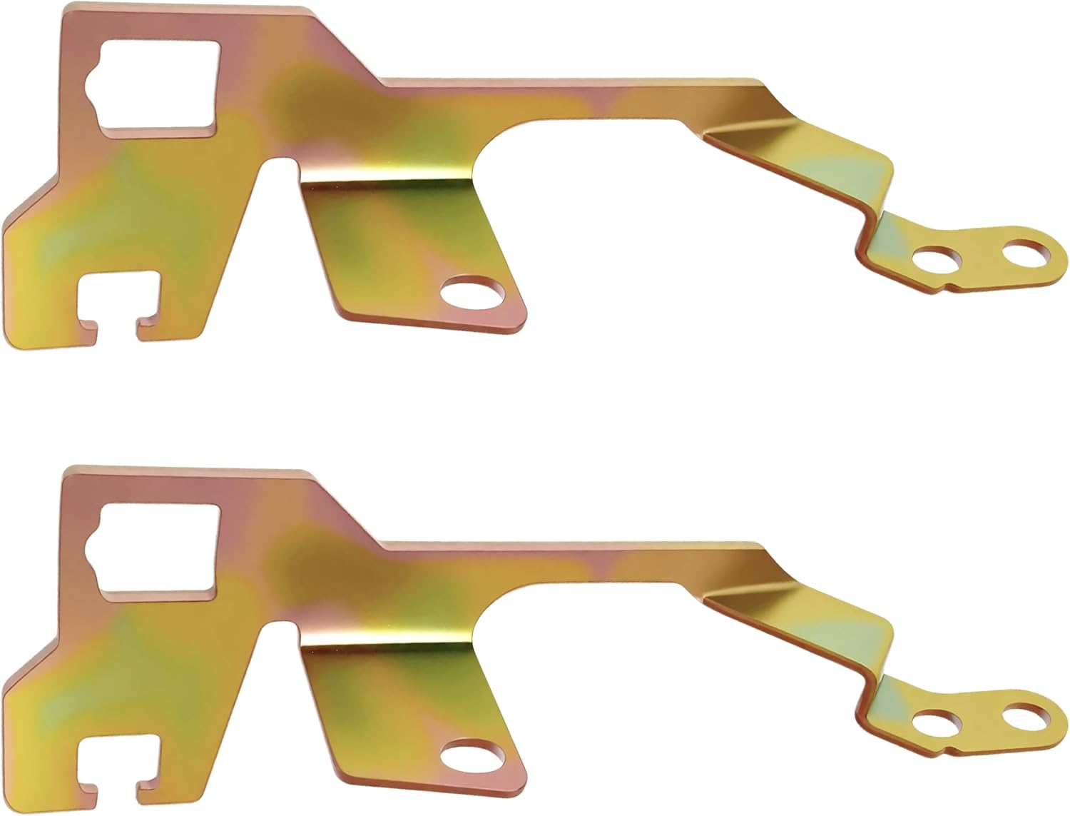 2 Pack 157313 Throttle Cable Bracket and Kickdown Cable Bracket For Edelbrock Carburetor Performer For Thunder AVS For Quadrajet-style Carburetors Replacement TH350 700-R4 200-4R