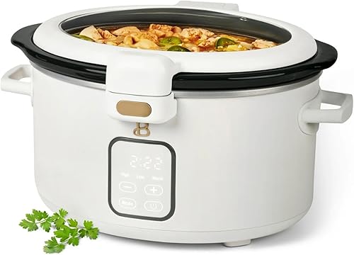 Miniatura 5 de 4QT Programmable Slow Cooker with Hinged Lid, Touch Display, Multiple Heat Settings, Ideal for Family Meals
