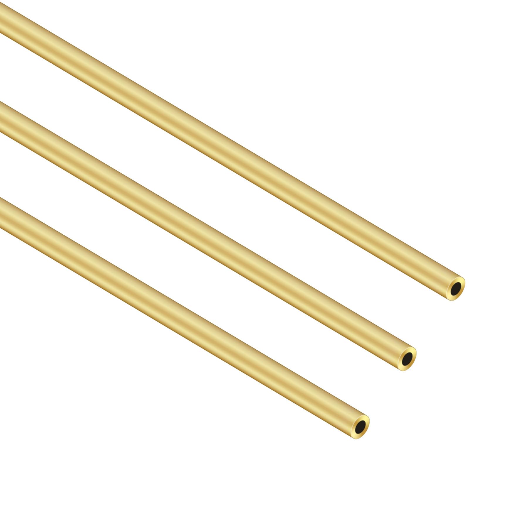 Tubes En Laiton 4mm X 0.5mm - Lot De 3 Tubes De 30cm Pour Bricolage, Déco Et Projets Créatifs