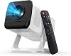 Mini Projector with WiFi and Bluetooth, Native 720P, 200ANSI Portable Projector, Android 14 Smart System, Auto Keystone Correction, 210° Rotatable Video Projector Compatible with HDMI/USB/TV Stick
