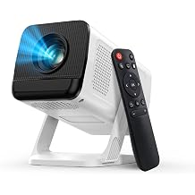 Mini Projector with WiFi and Bluetooth, Native 1080P, 200ANSI Portable Projector, Android 14 Smart System, Auto Keystone Correction, 210 Rotatable Video Projector Compatible with HDMI/USB/TV Stick