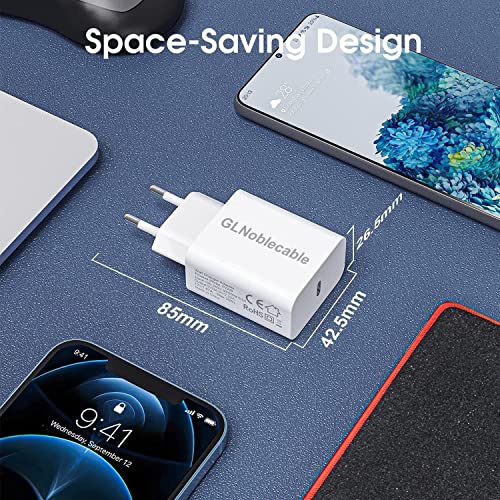 20W Caricatore USB C per iPhone 12 13 14 Pro Max/11 Pro/13 Mini/SE 2020 2022 XR XS X/14 Plus,Samsung A54 A34 A14 A13 A53 A23 A33 5G,Caricabatterie da Muro,PD 3.0 Alimentatore USB C Ricarica Rapida