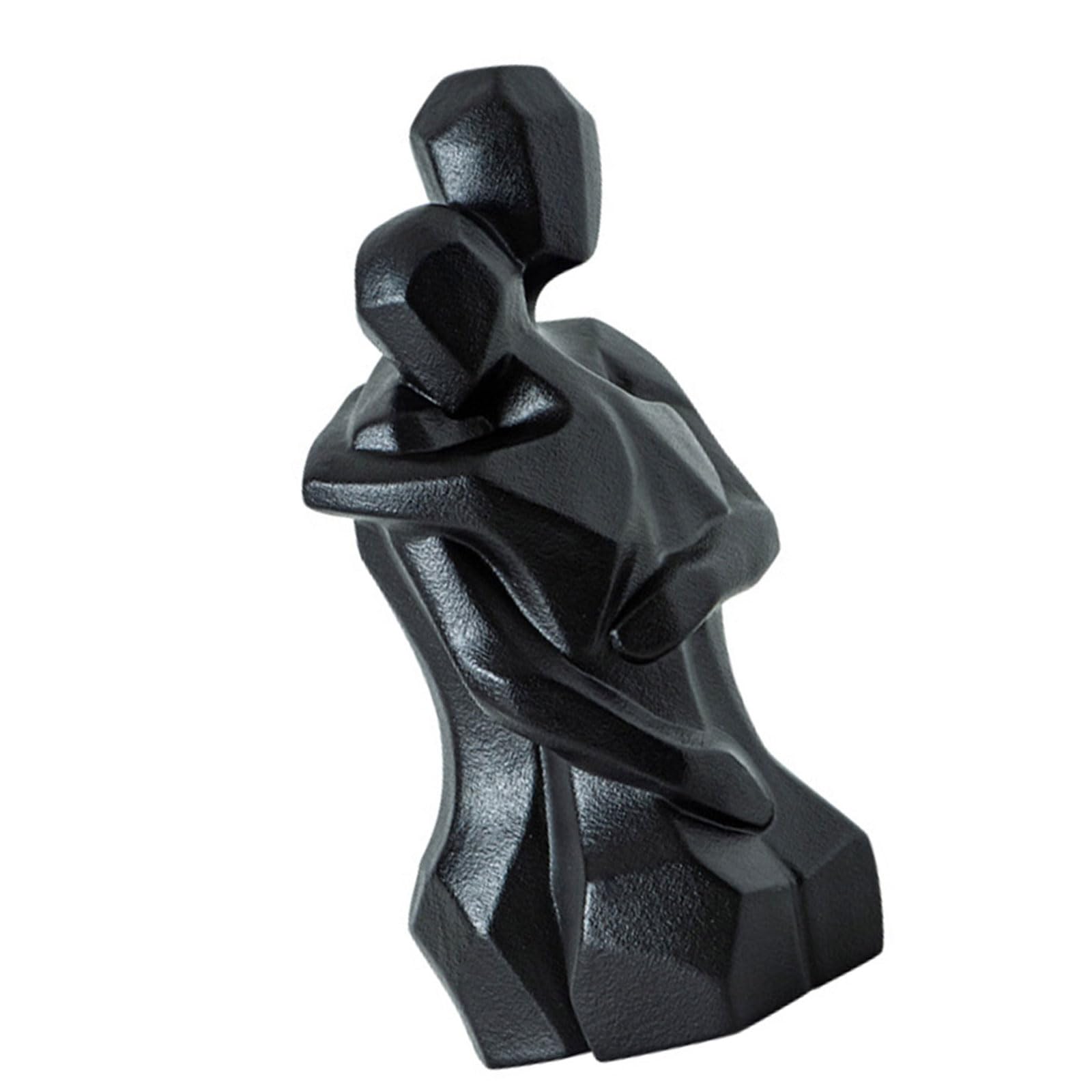 Hredyqw Artistic Ceramics Couple Huggings Statue Timelessly Designs Decoration for Bedroom or Special Occasion Embracing Couple Sculpture