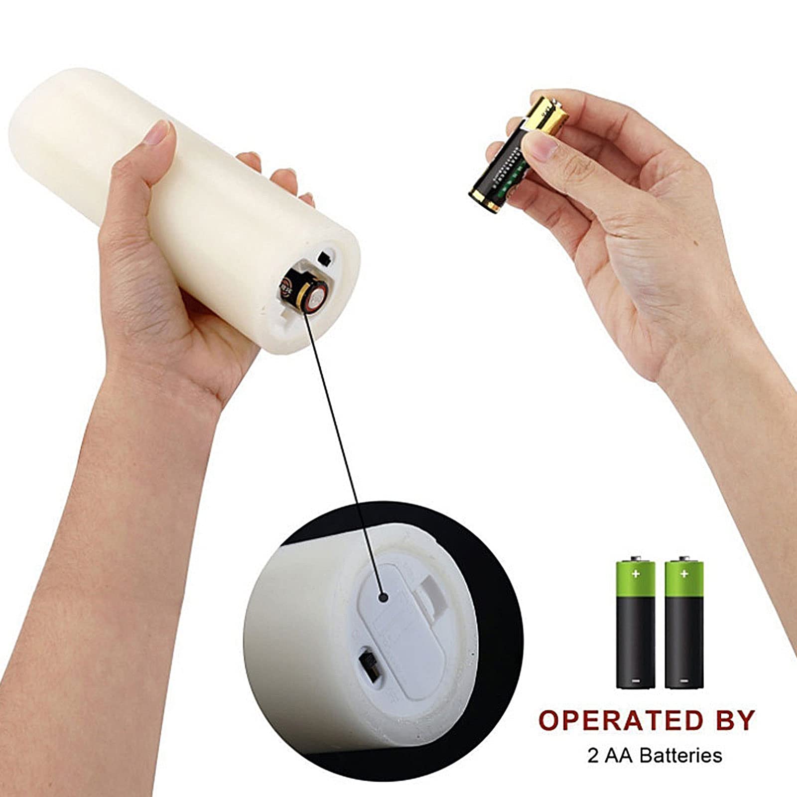 Velas LED,5 Llama LED Parpadeante (13cm,14cm,16cm, 18cm,20cm),Velas sin Llama,funciona con pilas,cera real,Con Control Remoto y Función Temporizador(Clase de eficiencia energética A)