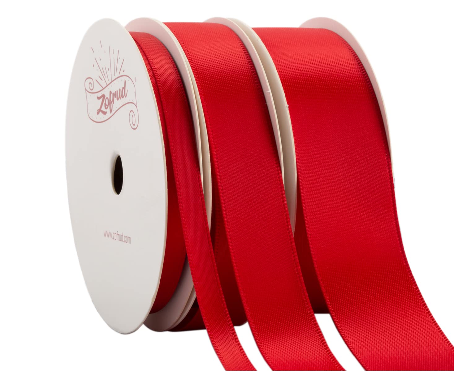 Amazon.co.jp: 【Zofrud】レッド ダブルフェイス サテンリボン 3巻