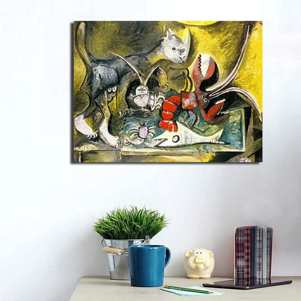 Amazon｜ロブスターと猫ポスターアーティストパブロピカソ絵画
