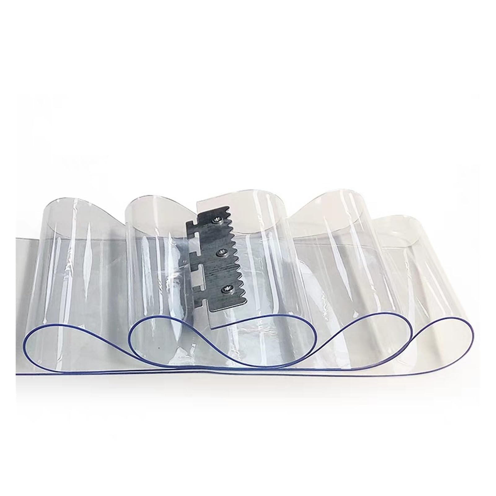 PVC Rideaux à Lamelles Porte Lanières Protection Contre Le Froid Rideau D'extérieur Garage et Stockage(135x210cm/53.15x82.68in)
