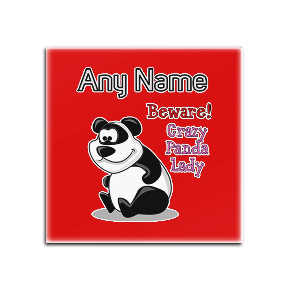 Dessous-de-verre panda rouge en verre pour animer vos apéritifs et repas entre amis