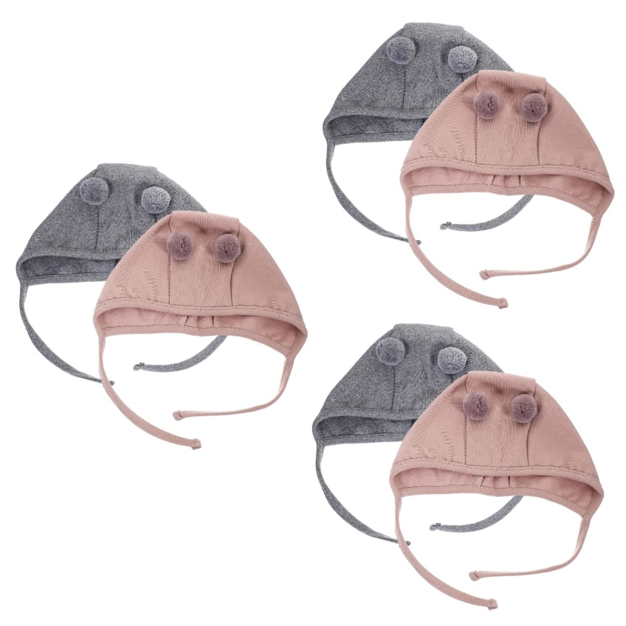 BESTonZON 6pezzi Cappelli per Ragazzo Ragazza Cotone con Orecchie Adorabili Cappellini Regolabili per Ragazzo Ragazza per e Autunno