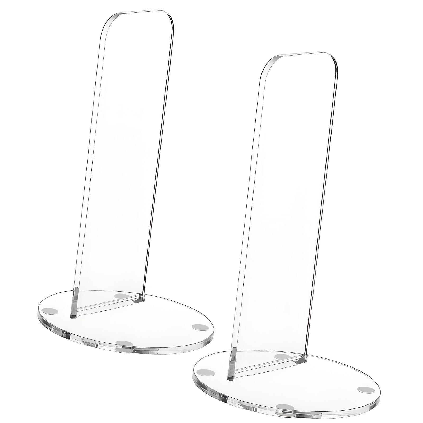 Whoasyst Of 2 Acrylic Vertical Glove Racks for Baseball Tennis Softball Equipment Boxing Display Stand Vertical Tennis Rack