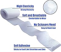 Vista 11 de Baisunt Paquete de 6 vendajes cohesivos de 1 pulgada, cinta autoadhesiva autoadhesiva autoadhesiva transpirable para muñeca, tobillo, deportes