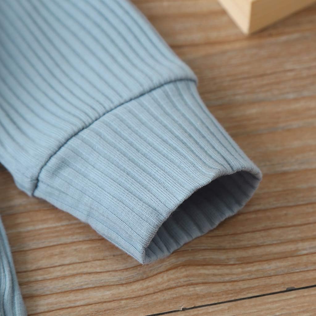 Newborn Baby Boy Girl Knitted Romper Jumpsuit Solid Long Sleeve Legging Bodysuit Playsuit Clothes Winter 0-18M - Image 6