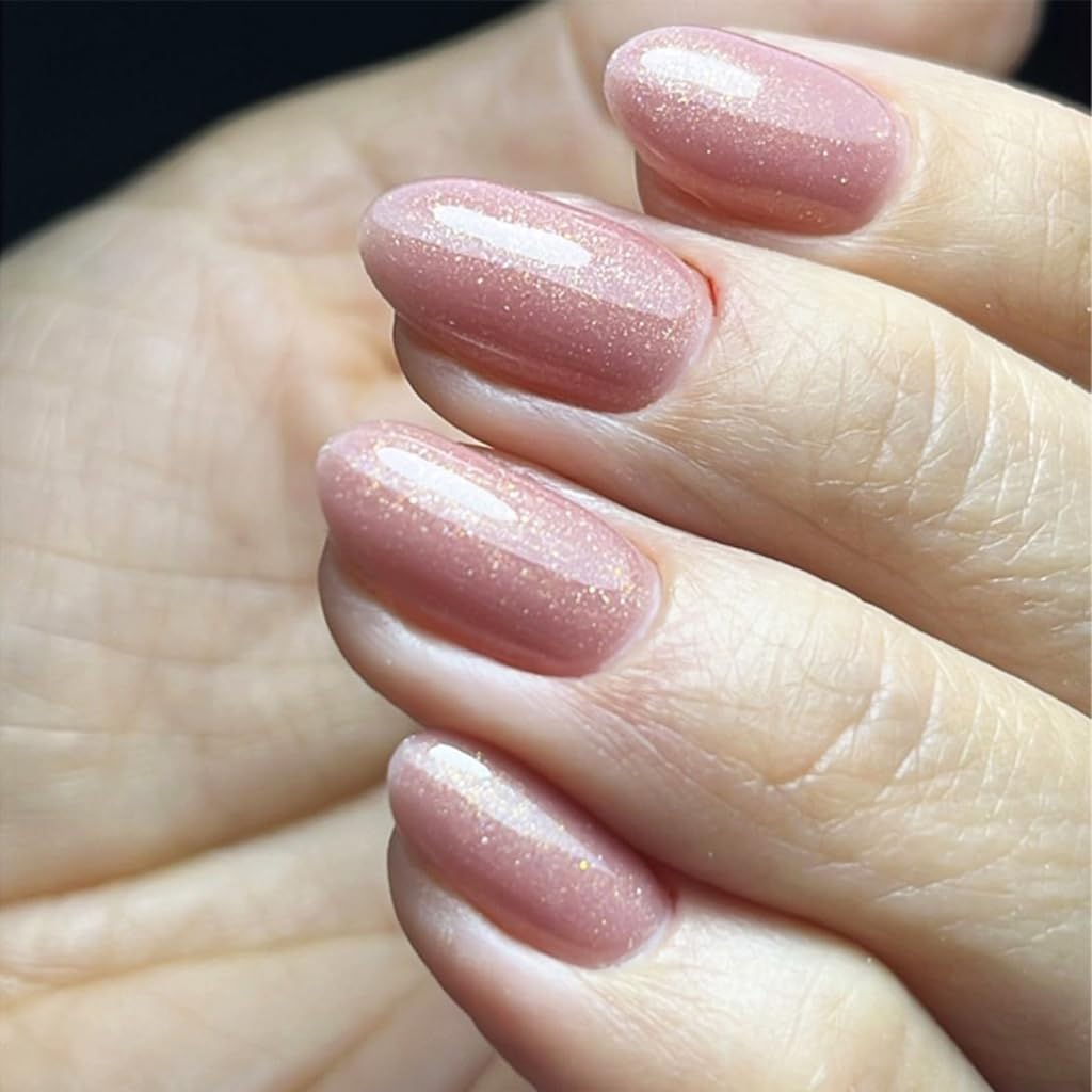 24Pcs Almond Glossy Design French Fake Nails Acrylic False Nails,Artificial Nails Glues on Nails Women