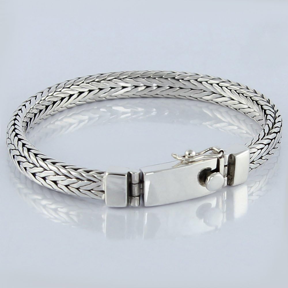VY JEWELRY Solid 925 Sterling Silver Small or Big Style Men Bracelet - Size range 7 to 10 inches - Image 6