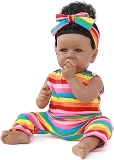 kgniess me Lifelike Reborn Baby Dolls Black - 22 Inch Realistic American African Reborn Baby Doll Girl Best Birthday Gift Set for Ages 3+