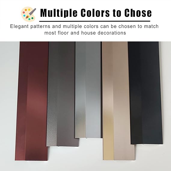 Floor Transition Strip Walkers Entry Ramp, Metal Transition Strips for Uneven Floor, Edge Ramp Reducer Threshold, Anti-Slip Carpet & Floor Aluminum Strip, Heavy Duty Edge Decoration ( Color : Dark Gra