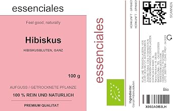 Hibiscus Flowers Organic Whole for Hibiscus Tea Natural for Weight Loss Jamaica Hibiscus Flower Dried Tea 100% Pure Digestive and Antioxidant - 100 g