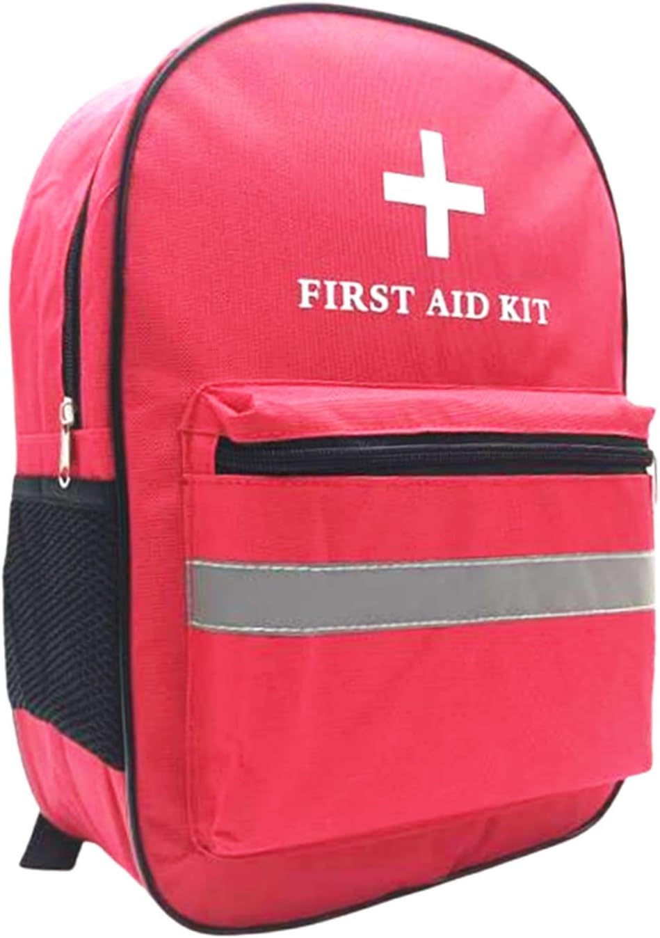 First Aid Backpack Empty Emergency Medicine Bag Rescue Trauma Bags for Car Workshop House Office Boating Cycling Outdoor Vacation Sport Camping Hiking (Red)