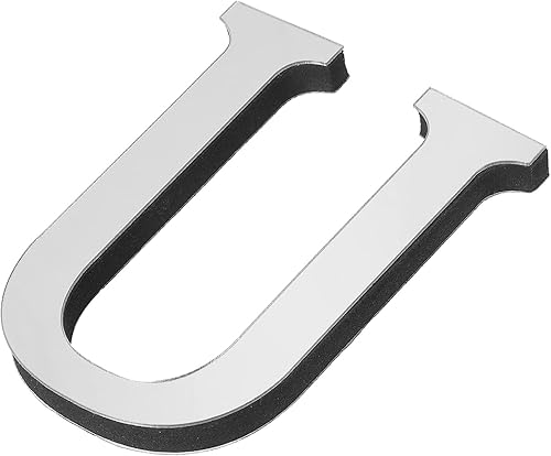 PATIKIL Adhesivos de pared de acrílico 3D con letras U, autoadhesivas, para decoración del hogar, letrero artístico, para bricolaje, decoración del
