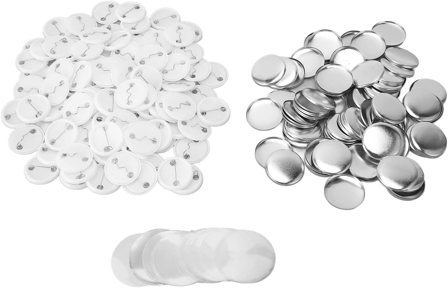 KIMISS Pin Back Button Kit 100 Sets for DIY (32MM)