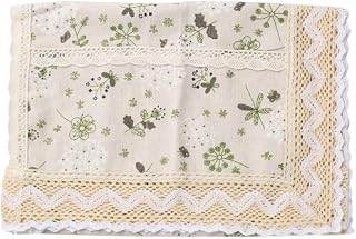 GORGECRAFT Cubierta superior de horno microondas de 100 x 35 cm con bolsillos de almacenamiento, protector de máquina de lino y algodón a prueba de polvo, cubierta decorativa para electrodomésticos de
