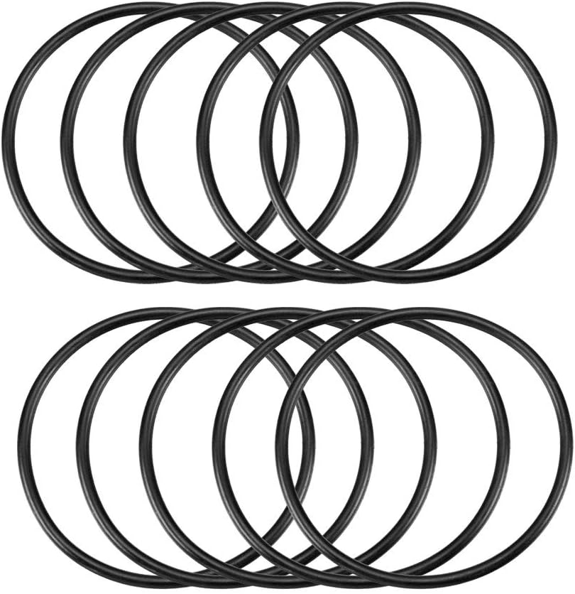 sourcingmap® 10 Pcs 3mm x 68mm Rubber Sealing Oil Filter O Rings Gasket Black