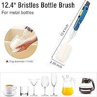 Vista 5 de Juego de cepillos de botella 5 en 1 para limpiar botellas multiusos, cepillo limpiador de huecos de botellas, cepillo de limpieza de tapas de tazas
