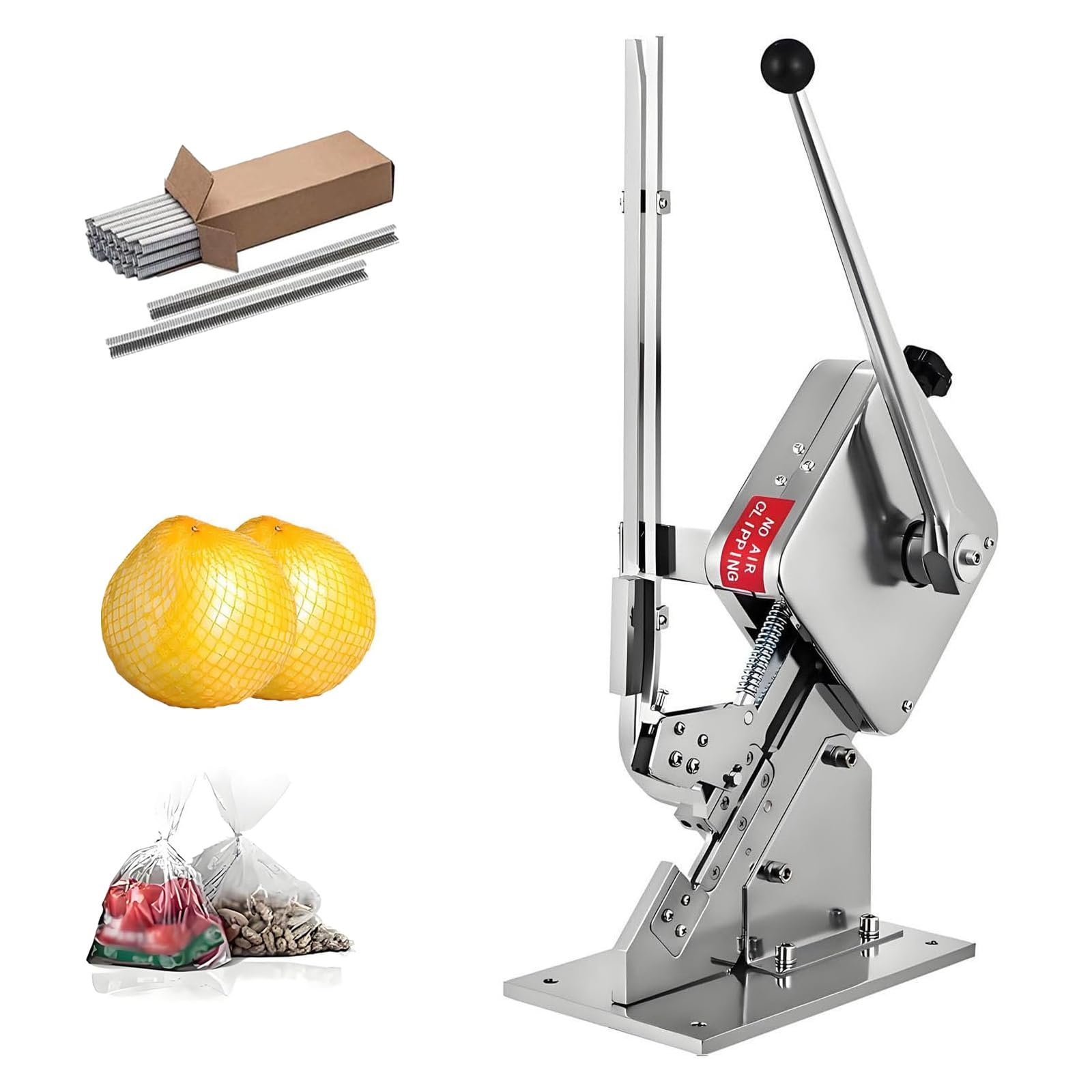 Selladora manual de bolsas en U para embutidos y panaderías con clips
