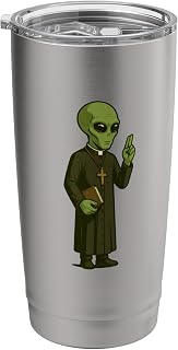 Funny Priest Alien Costume for Adults and Kids Stainless Steel Insulated Tumbler