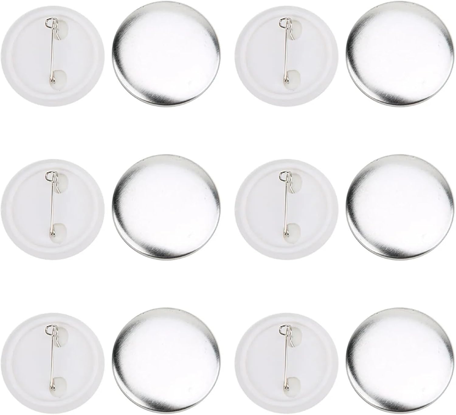 Blank Button Pins 100 Sets 37mm Badge Pin Button Parts Making Supplies DIY Crafts Materials