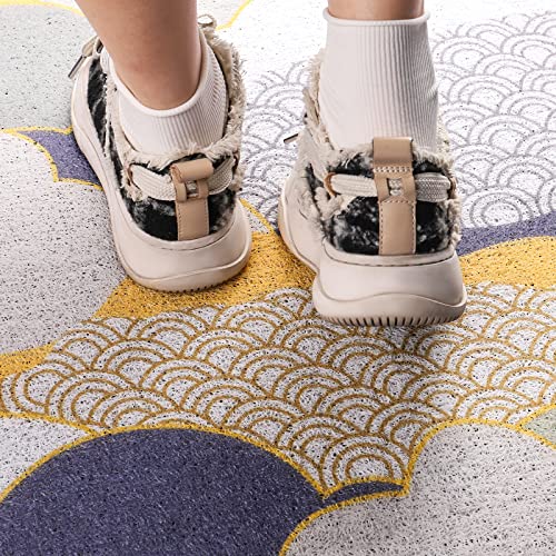 Mtouock Diy Non-Slip Door Mats For Indoor Or Outdoor Use, Easy-Clean Welcome Mats, Low-Profile Doormat For Entryway Mud-Absorbing Door Mat For Yard, Garage, High Traffic Area 35.2*23.4", (Cloud Style) #TOP4