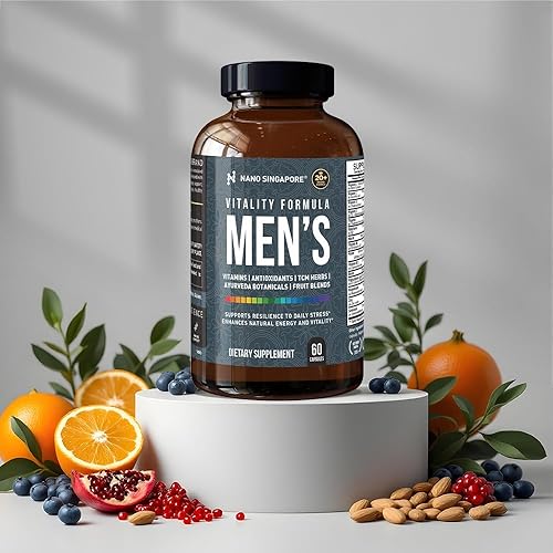 Nano Singapore Vitality Formula - Multivitamínico diario para hombres, 2.5 veces más vitamina A C E, antioxidante, multivitaminas para hombre que