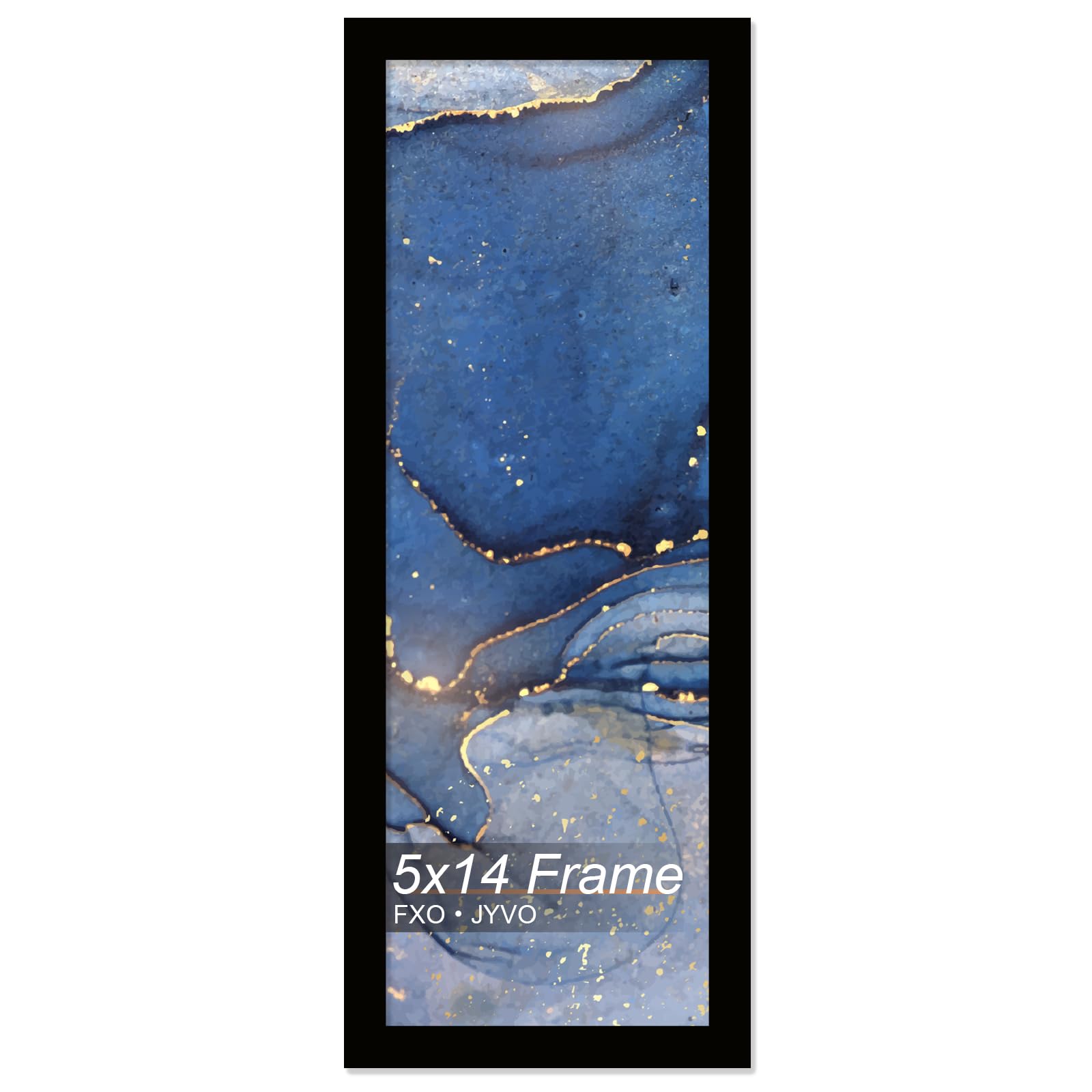 Fxojyvo 5x14 Black Picture Frame, 1 Pack/Black/5"x14" — image 1